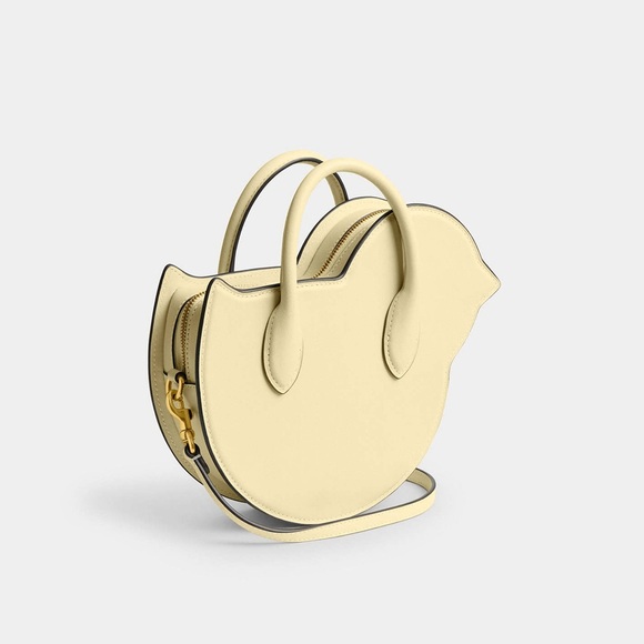 Coach Glovetanned Leather Top Handle Crossbody Bag Chick Chicken CAM58 Moonlight - Picture 2 of 16